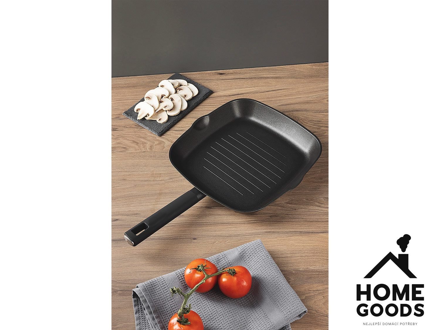 Masterpro Grilovací pánev z kovaného hliníku, Ø 28 cm - Obrázek 2